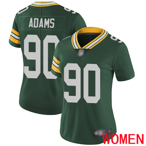 Green Bay Packers Limited Green Women #90 Adams Montravius Home Jersey Nike NFL Vapor Untouchable